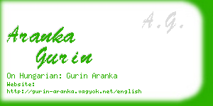 aranka gurin business card